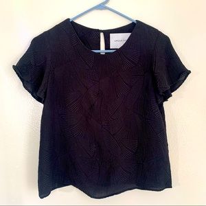 Amour Vert NWOT ‘Beryl’ textured silk top Black XS